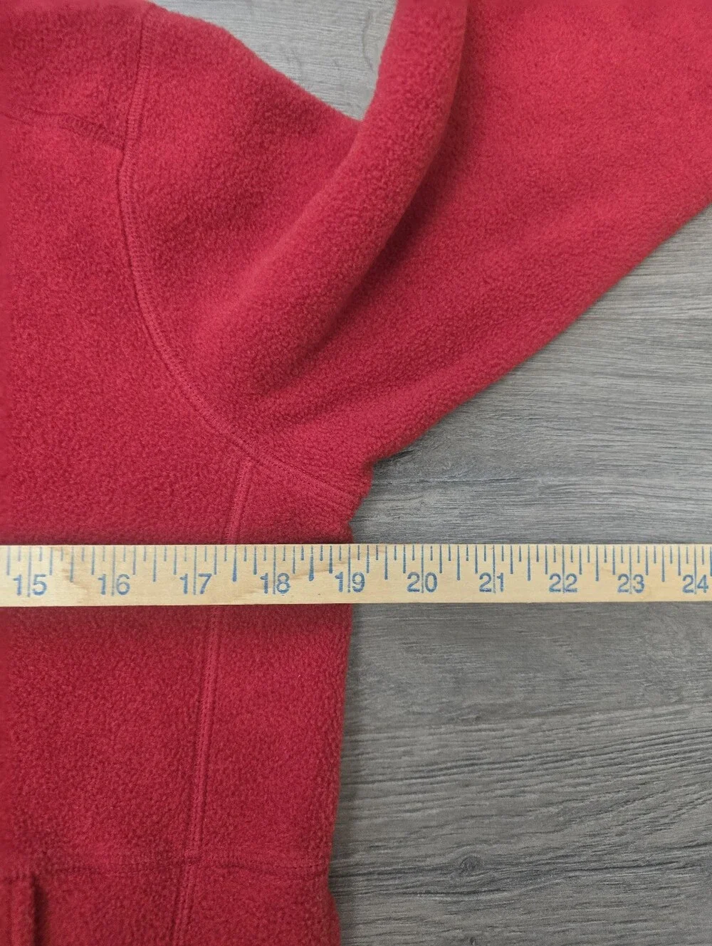 L.L. Bean Full Zip Fleece Jacket Youth Large 14-16 Red Burgandy
